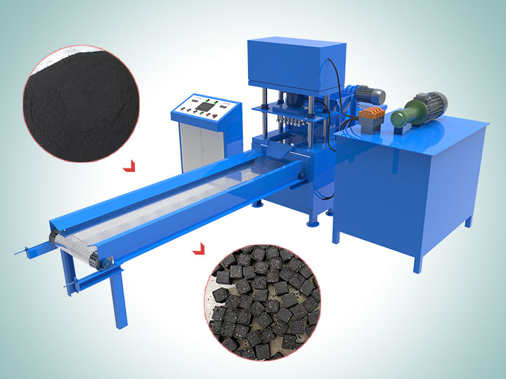 Machine à briquettes de charbon de bois de narguilé hydraulique