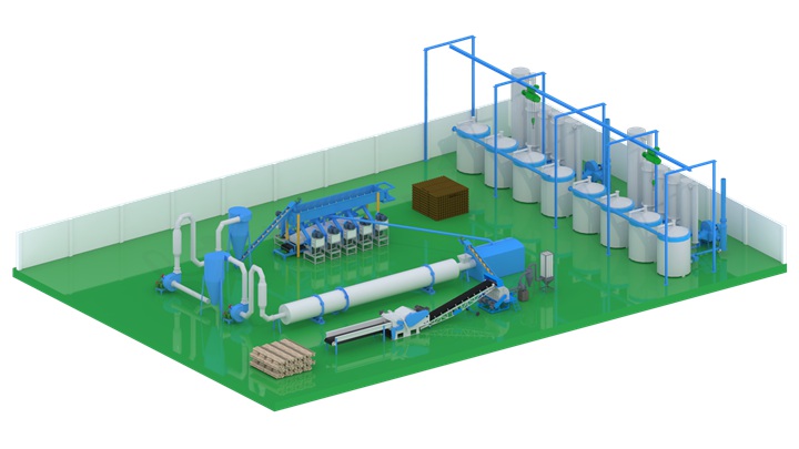 Línea de producción de barras de combustible de biomasa de Vietnam