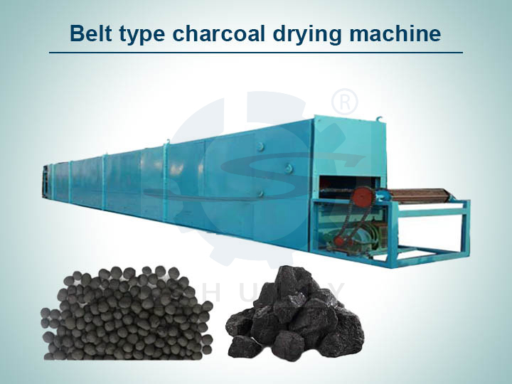 Belt Type Continuous Charcoal Dryer Machine For Bbq Industry
