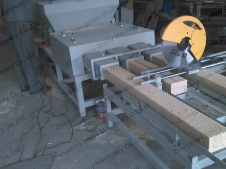 Production de blocs de palettes en bois