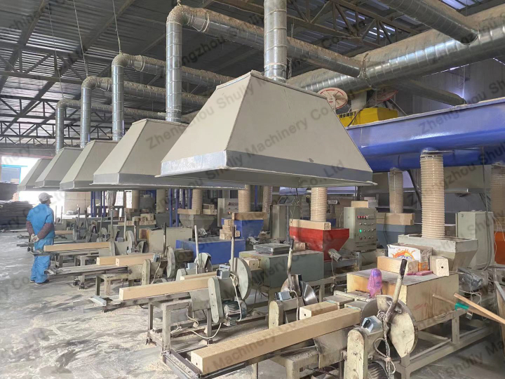 Wood Pallet Blocks Production