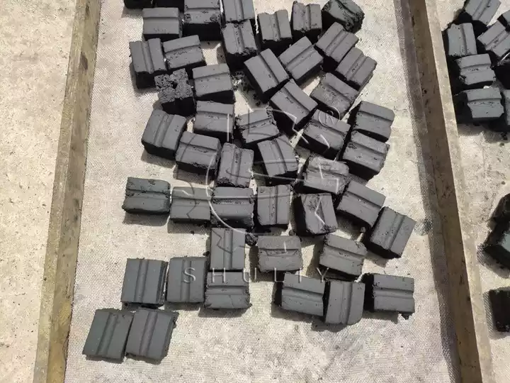 Charcoal Briquettes Finished Production