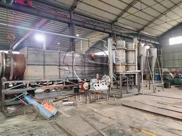 Biomass Charcoal Charring Machine Working Site